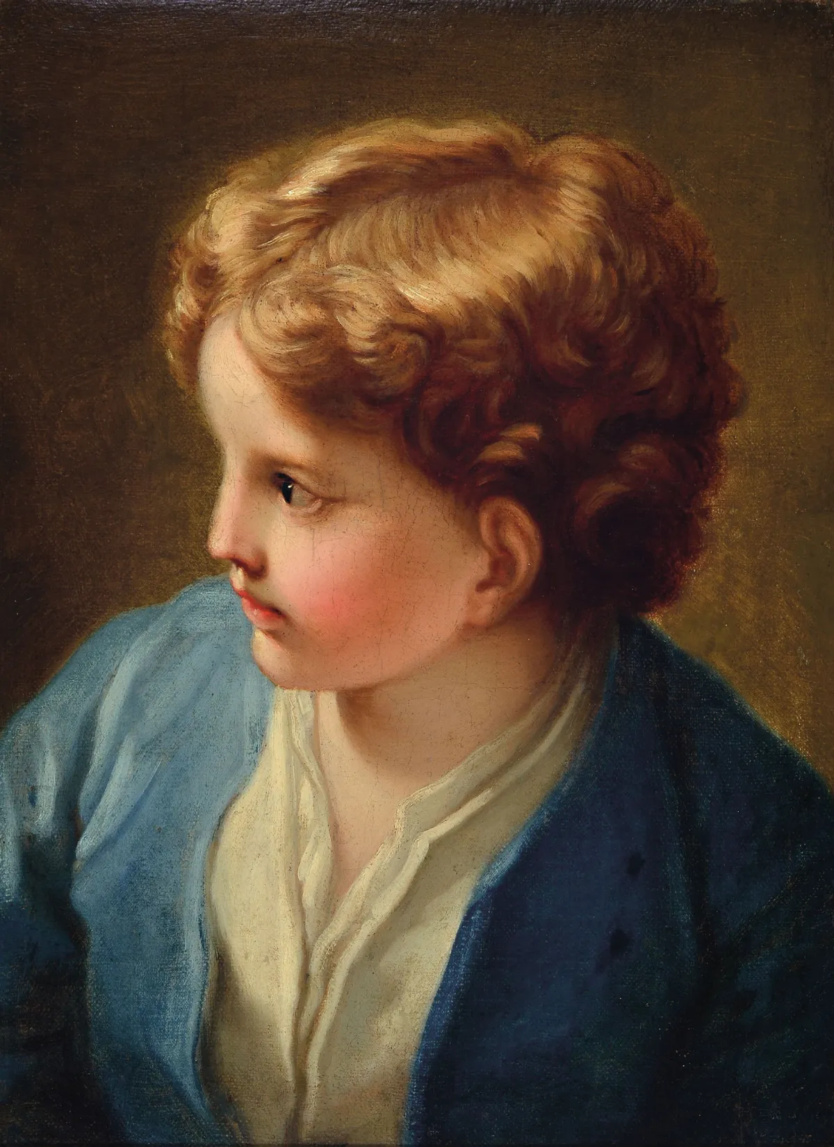 Artiste inconnu de l'école de Munich, 19e s., garçon blond de profil,