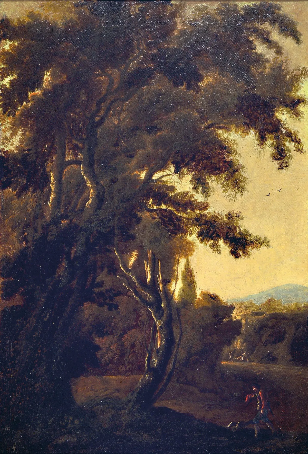 Artiste inconnu dans la suite de J.P. Hackert, 18e s., paysage arcadien,