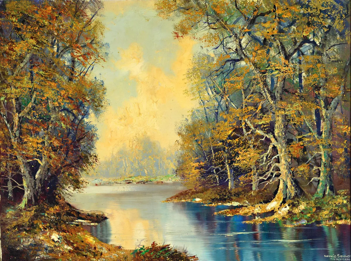 Ludwig Sohler, geb. 1907 München, Seelandschaft, Öl/Lwd, signiert, ca. 60 x 80 cm