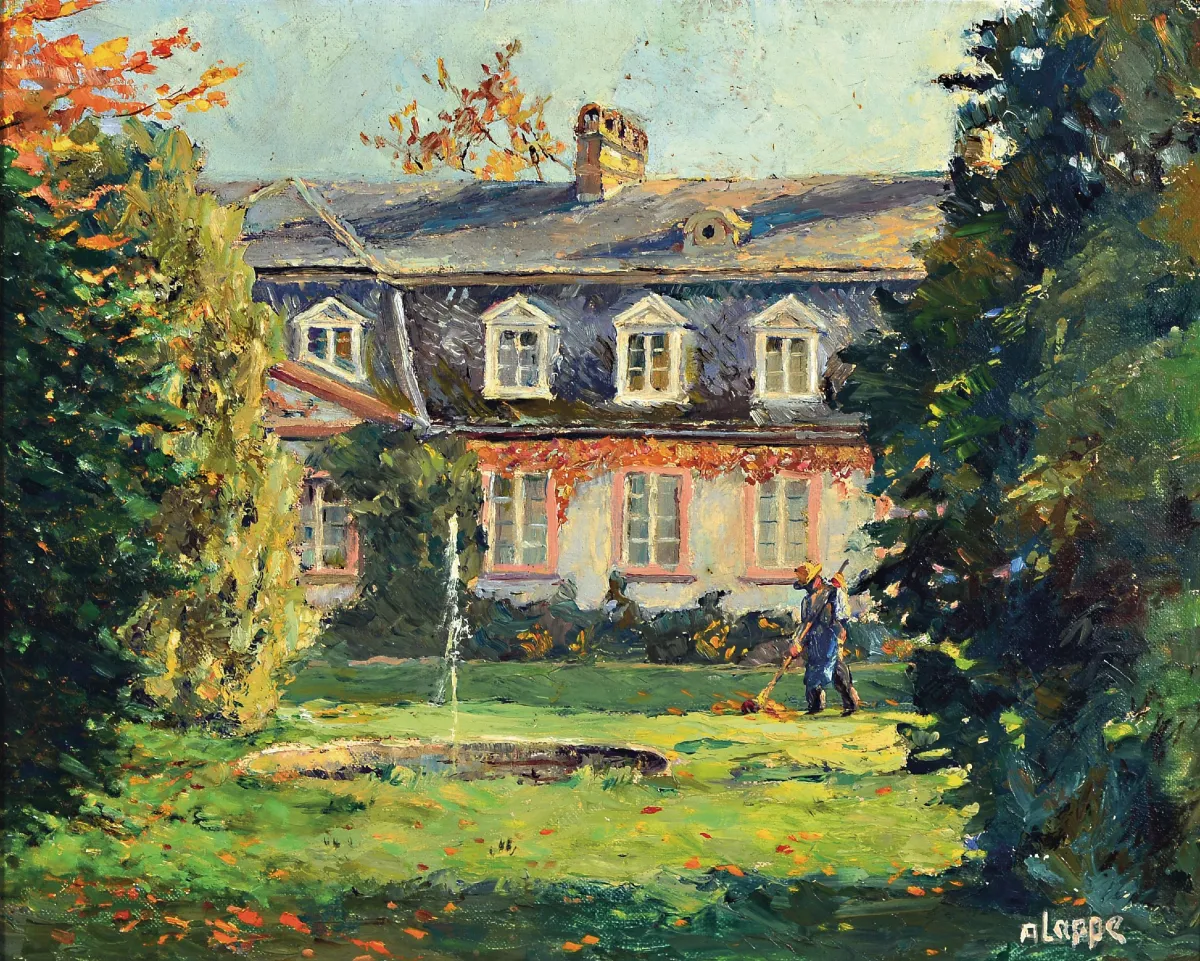 Alexander H. Lappe, Maler der 1. Hälfte des 20. Jh., Blick auf Schloß Rumpenheim bei