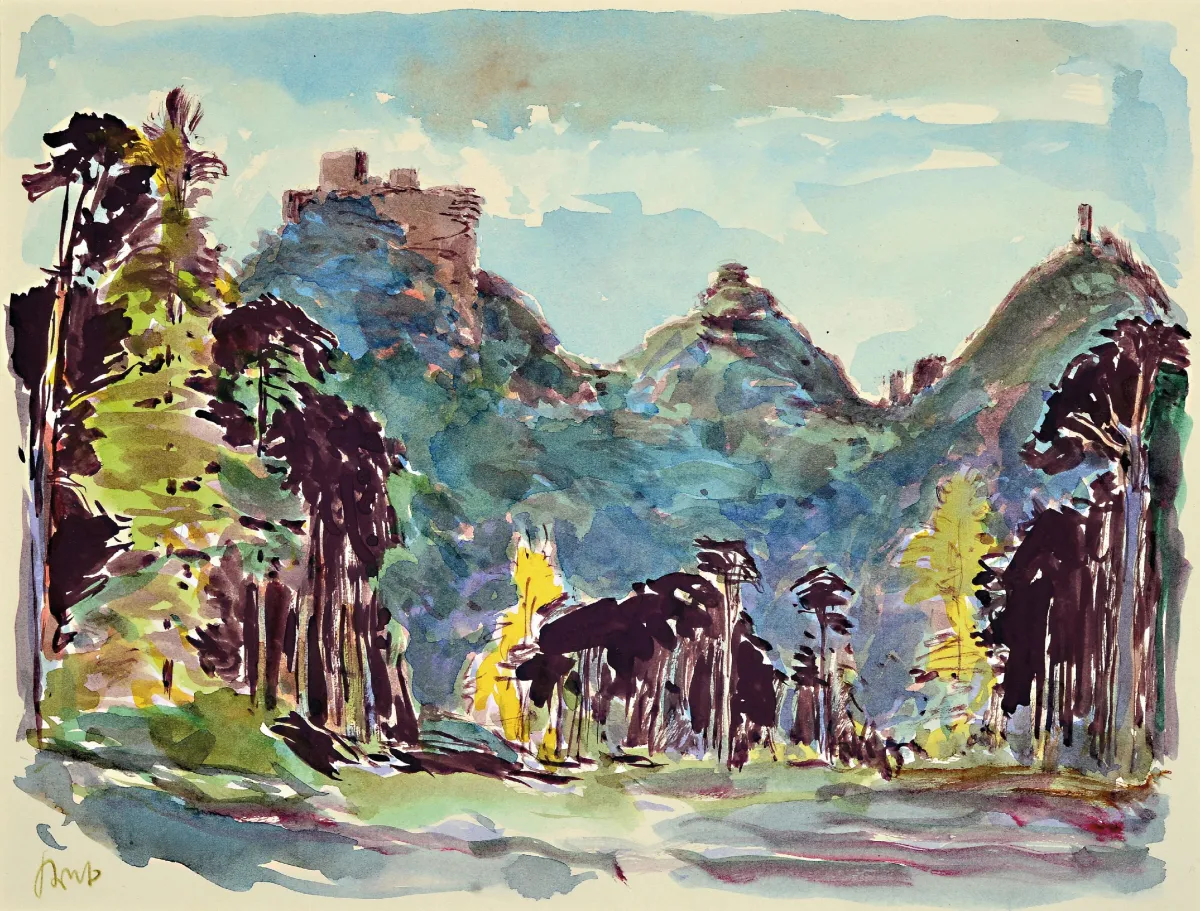 Karl Graf, 1902 Rothenburg-1986 Speyer: map met 14 tekeningen, 1 aquarel van