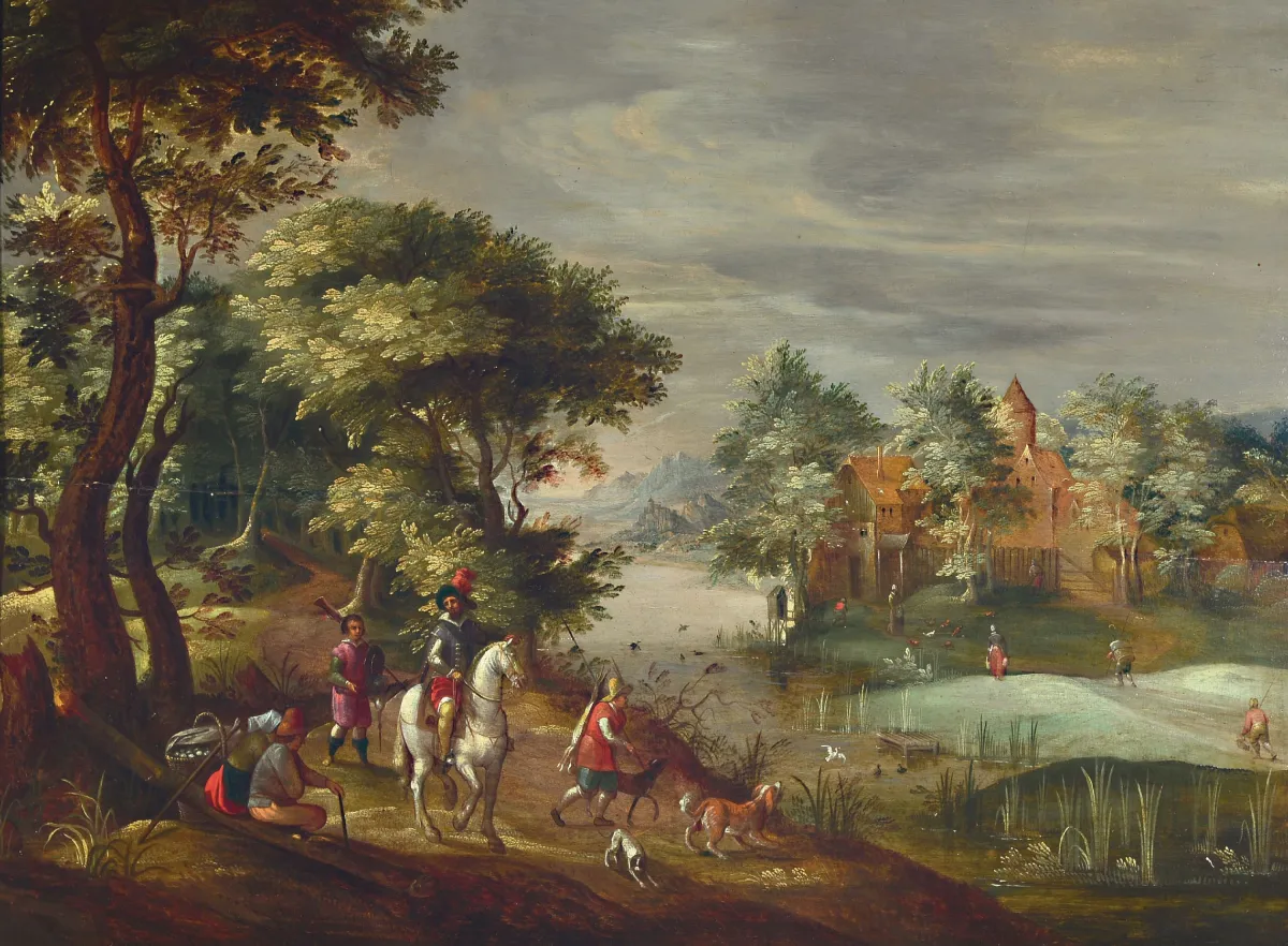 In der Art des David Vinckeboons, 1576 Mecheln-1629 Amsterdam, Waldlandschaft mit