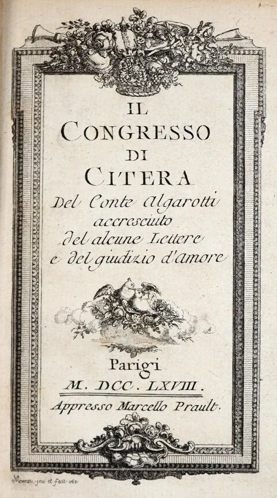Algarotti,(F.). – Il Congresso di Citera