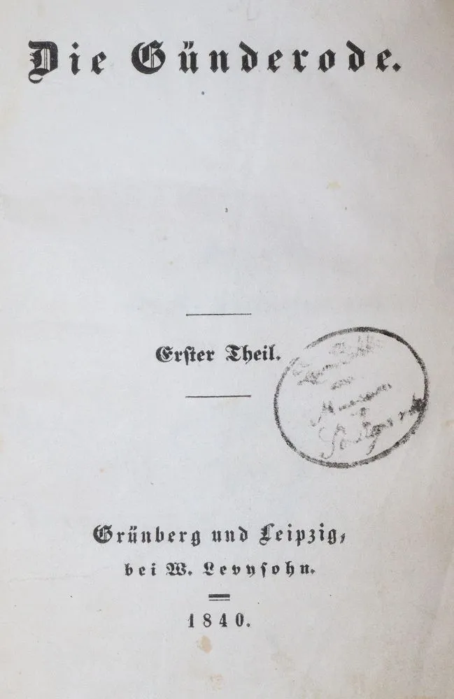 (Arnim,B.v.). – Die Günderode