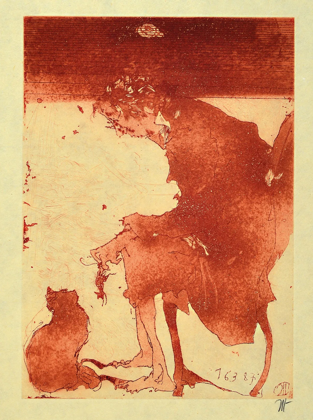 Horst Janssen, 1929 1995, Morgen Lydia, ets uit 1987, monogram verso, stempel Ed