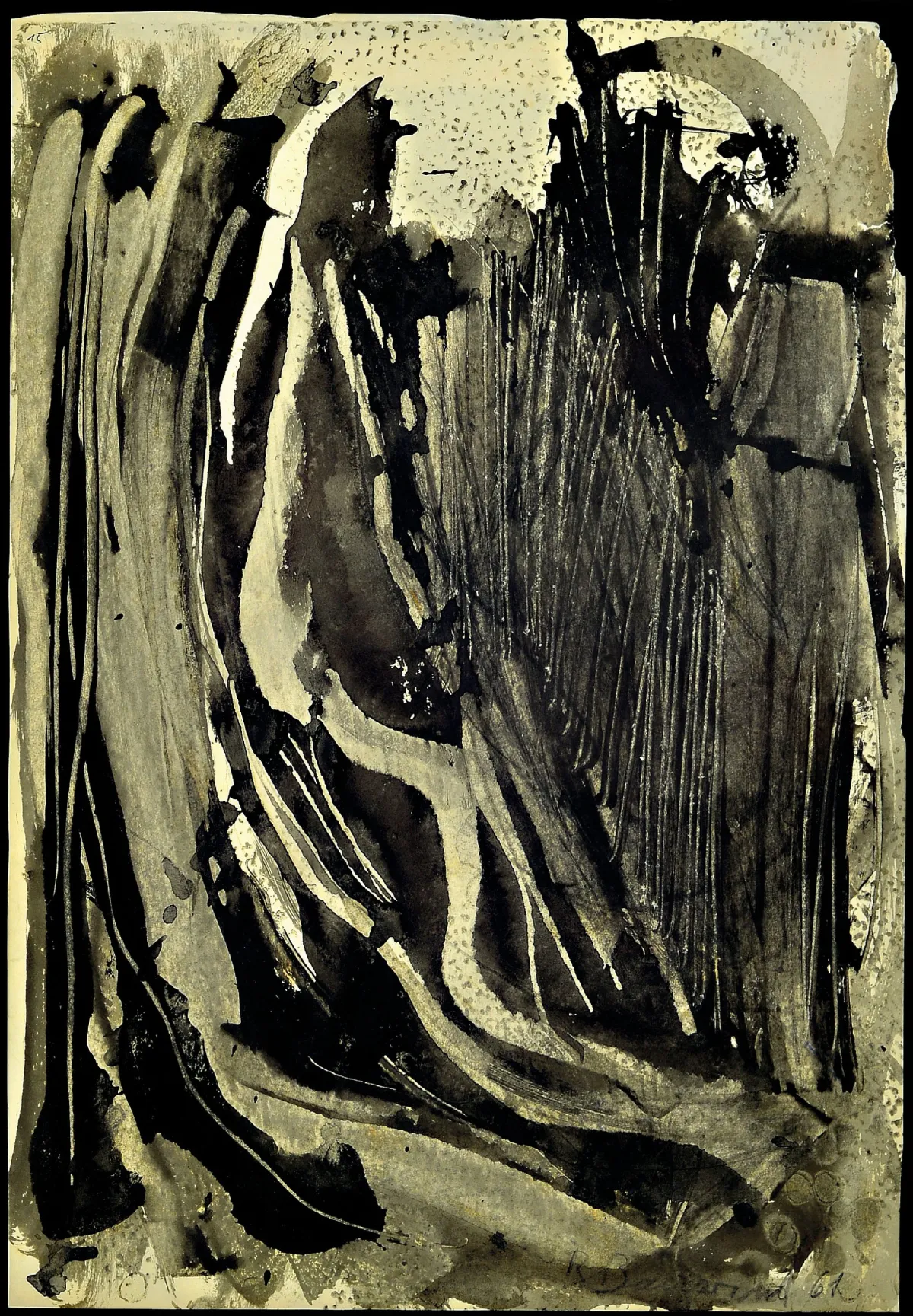 Rudi Baerwind, 1910 Mannheim do 1982, trzy akwarele, z serii Grain (Schwandorf),