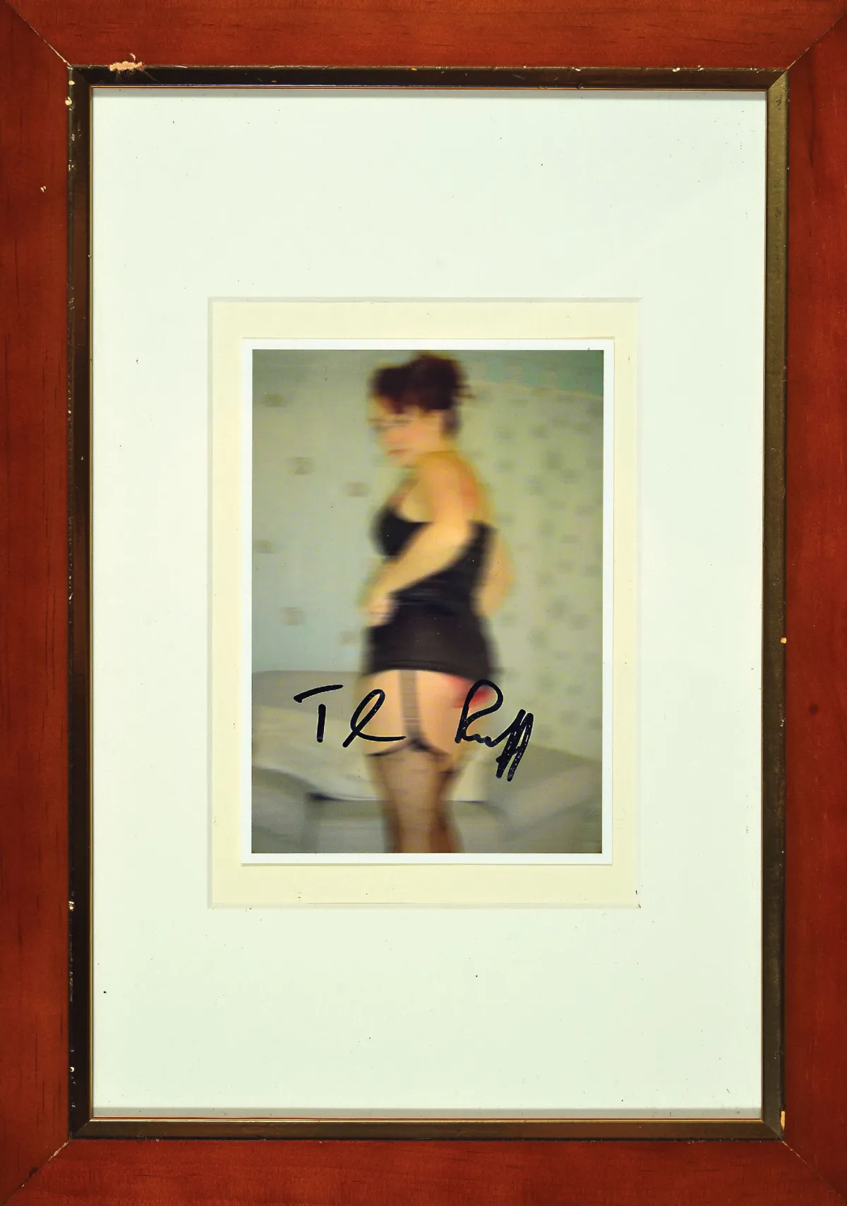 Thomas Ruff, born 1958, artist postcard with courtesy signature, motif Nudes