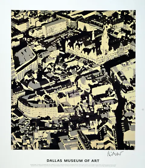 Gerhard Richter, geb. 1932, "Stadtbild Mü", Dallas Museum of Art 2002, poster op
