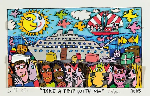 James Rizzi, 1950 - 2011 New York, 3D-constructie "Take A Trip With Me", 2005