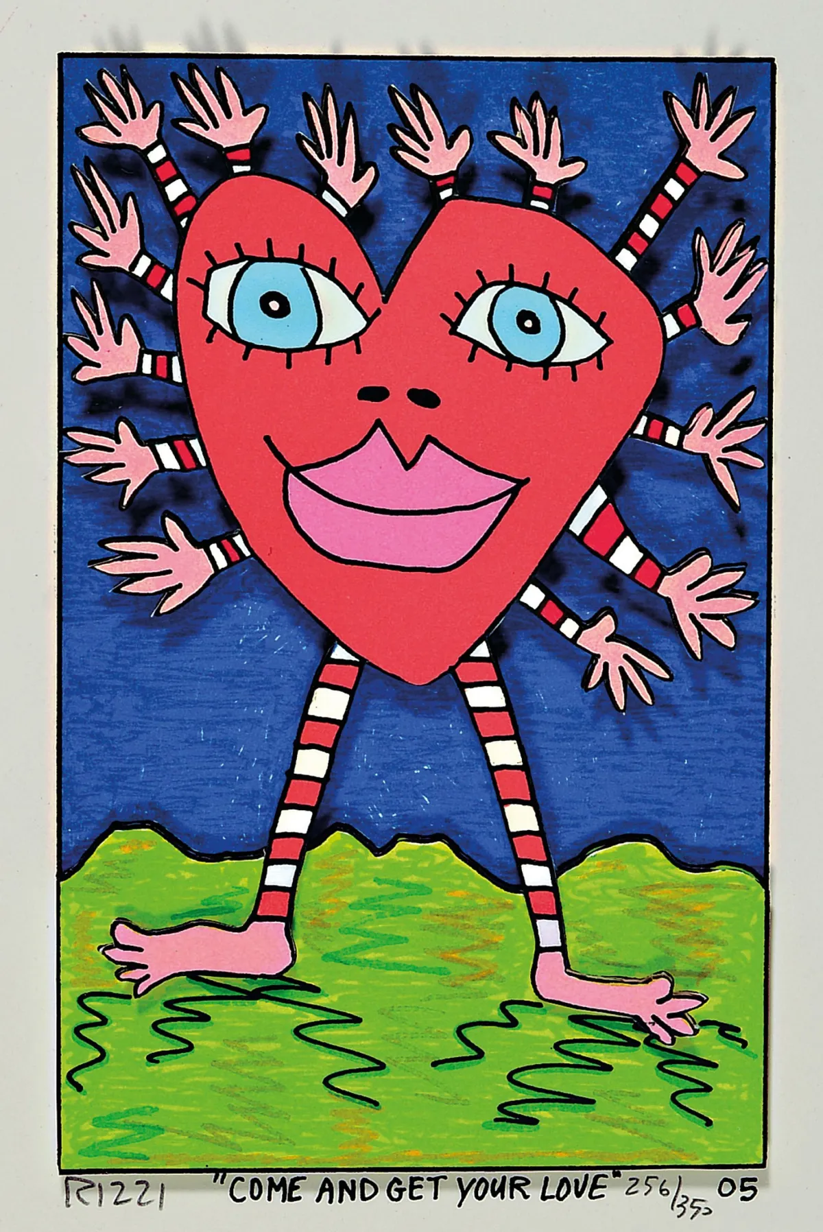 James Rizzi, 1950-2011 New York, construction 3D, "Come and Get Your Love",