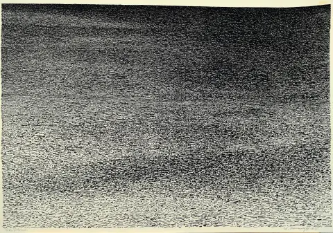 Werner Knaupp, 1936 Nuremberg-2025, 2 lithographies, "Sahara" 1965, épreuve d'essai, 44x54