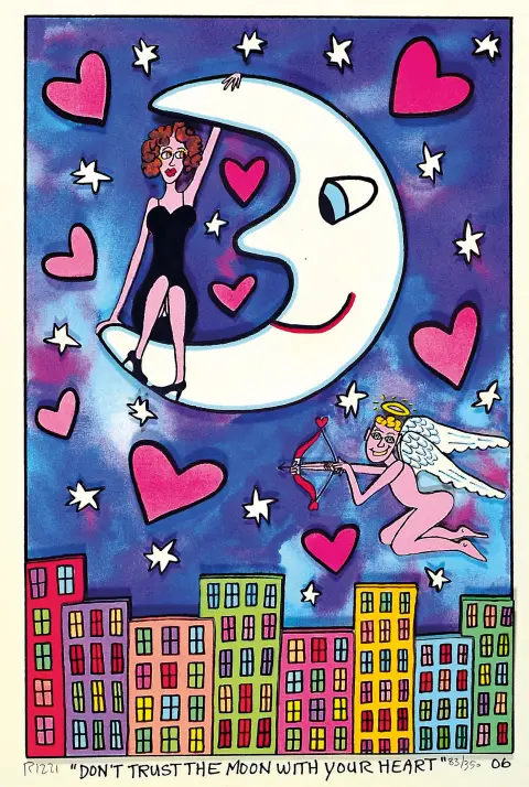 James Rizzi, 1950 - 2011 New York, "Don´t Trust The Moon With Your Heart", (20)06,