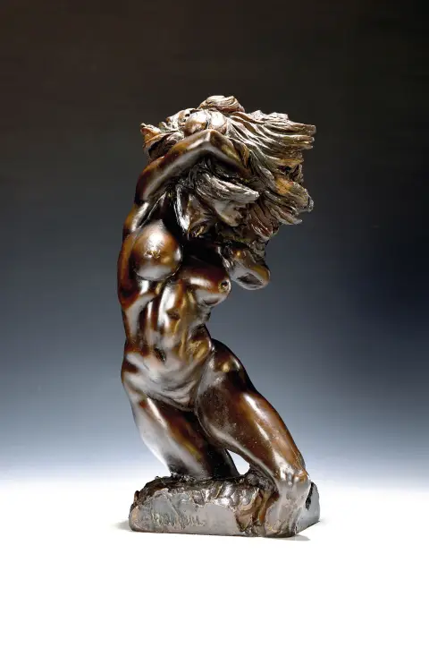 Constanzo Mangini, 1918 Milán - 1981, velká bronzová socha, Nudo, patinovaná, 82/399
