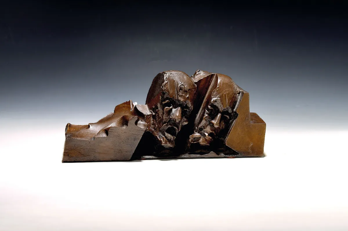 Gunther Stilling, 1943 Srpski-2024 Heilbronn , Bronzeskulptur, Tete a tete, patiniert,