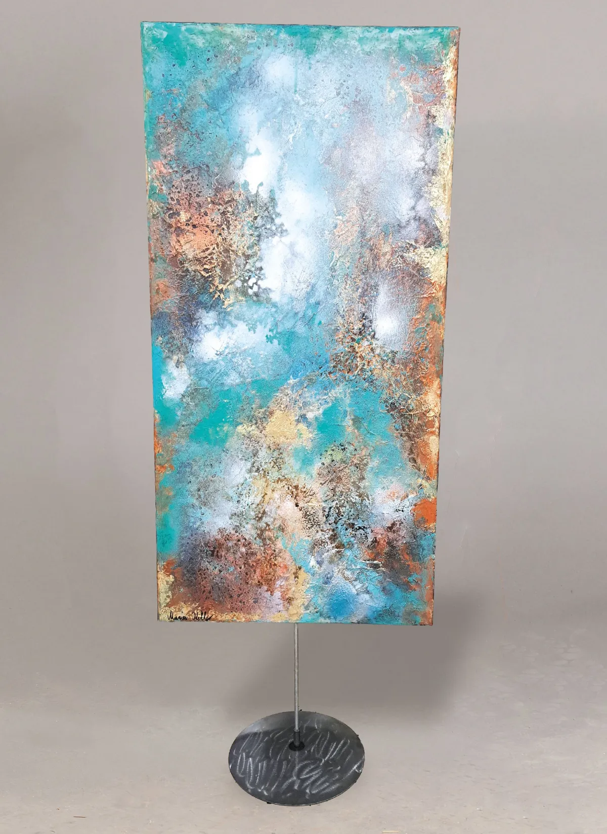 Marion Keller, born 1993 Eschwege, stele "Memoires", acrylic/canvas, UV protective varnish, signed