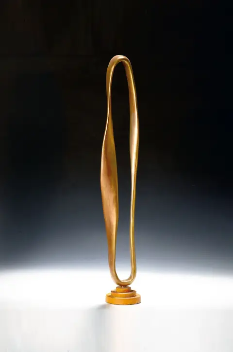 Wolfgang Borstorff alias Wulf Barsol, né en 1940 à Spire, sculpture en bois, dorée,
