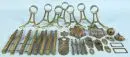 Appliques décoratives et supports de tringles à rideaux, env. 30 pièces