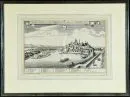 Breisach am Rhein, general view – copper engraving, 21.5 x 34 cm, by Merian, around 1640, slightly browned, R;