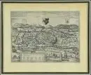Kempten (Campidonia), vue générale – gravure sur cuivre, 34 x 45 cm, par Braun & Hogenberg, 16e s., légèrement brunie, R