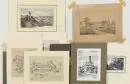 Kempten, 11 vues – techniques et formats variés (plus grande image 13 x 20 cm), 19e/20e s., partiellement brunies, plus 2 dessins à la plume de…