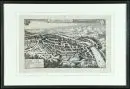 Kempten, vue à vol d'oiseau – gravure sur cuivre, 18,5 x 31 cm, par Merian, vers 1644, R;