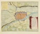 Ulm, plan of the city and fortress – copper engraving, hand-coloured, 36 x 43.5 cm, by Jan van Call, circa 1700, slightly browned;