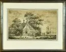 Kobell, Hendrik, 1751 - 1779 Rotterdam – Etching, 19 x 31.5 cm, "Farmhouse with people and animals on a coast", upper left handwritten "H. Kobell",…