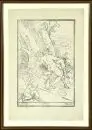 Gravure sur cuivre, 18e s. – 43,5 x 29 cm, "Vénus et l'Amour pleurant Adonis mort", par Simon Watts, d'après Luca Cambiaso, datée 1763, légèrement…