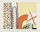 Antes, Horst, né en 1936 à Heppenheim – lithographie en couleurs, 31 x 39 cm, "Nature morte", signée à la main, bord supérieur avec pli