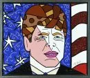 Britto, Romero, geb. 1963 Recife – Giclee auf Leinwand, 60,5 x 76 cm, "JFK Portrait (2013)", handsign., num. 27/99, R, mit Echtheitszertifikat, Lit.…