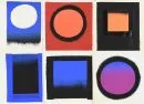 Geiger, Rupprecht, 1908 - 2009 Munich – 6 color screen prints, sheet each 29.5 x 27.5 cm, "Color compositions", Institut Manfred Laube, Munich 1972, partly slightly light-stained