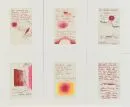 Geiger, Rupprecht, 1908 - 2009 Munich – 6 color serigraphs, each approx. 20 x 12 cm, sheets from "Rotbuch 1975/1978", unsigned, published on the occasion of the 90th birthday