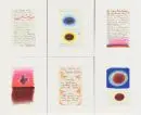 Geiger, Rupprecht, 1908 - 2009 Munich – 6 sérigraphies en couleurs, env. 20 x 12 cm chacune, feuilles de "Rotbuch 1975/1978", non signées, publiées à l'occasion du 90e anniversaire
