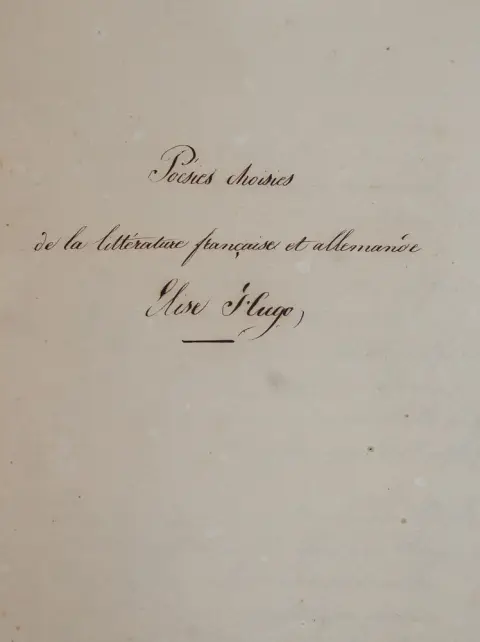 Hugo, Elise. – Poésies choisies de la littérature française et allemande