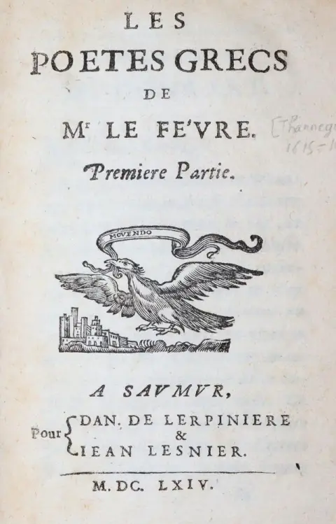 Le Fevre,T. – Les poètes grecs