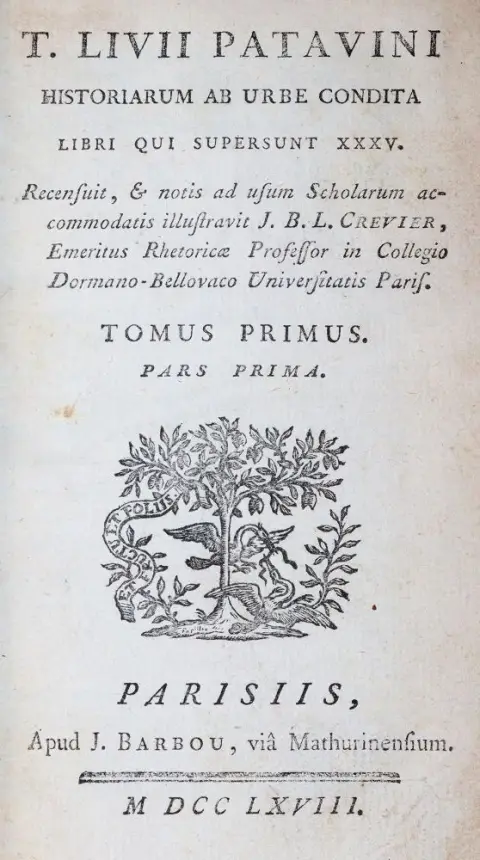Livius,T. – Historiarum ab urbe condita libri qui supersunt XXXV
