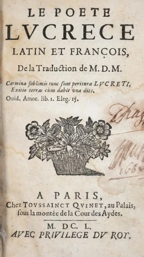 Lucretius,C.T. – Le Poete Lucrece latin et francois, de la traduction de M.D