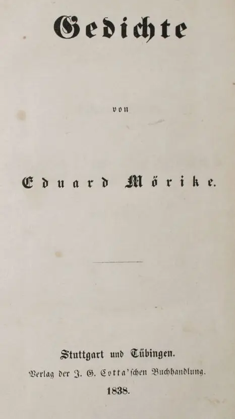Mörike,E. – Gedichte