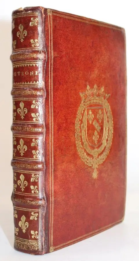 Reliure en maroquin rouge brun – provenant de la bibliothèque de Louis Joseph Marechal, Duc de Bourbon-Vendome, avec armoiries dorées