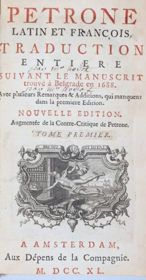 Petronius Arbiter. – Petrone Latin et Francois