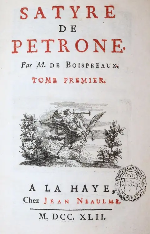 Petronius Arbiter. – Satyre