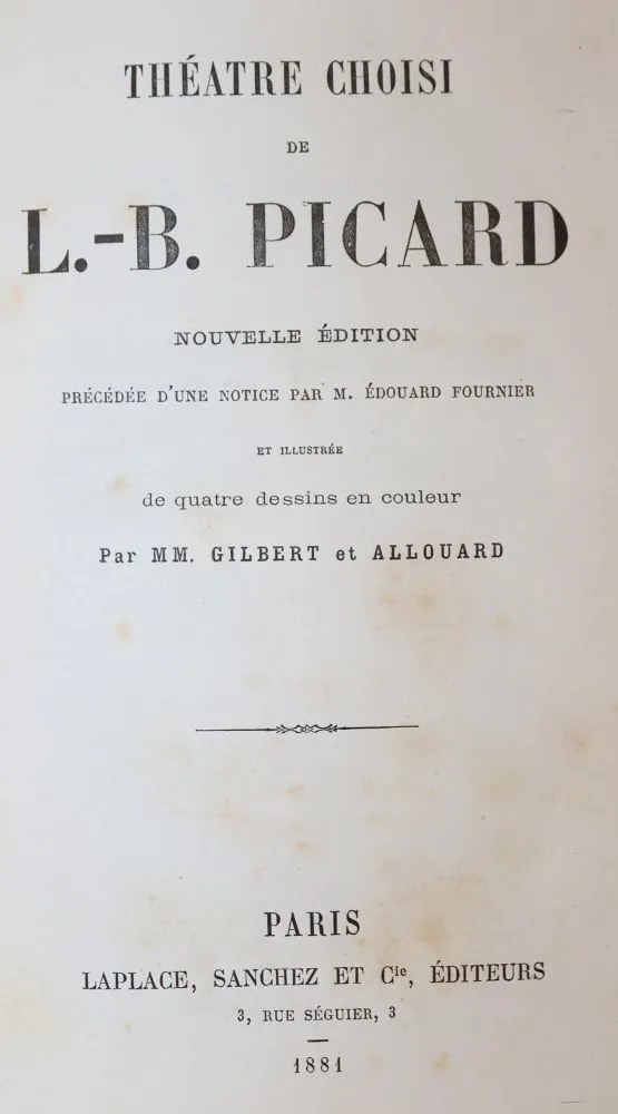 Picard,L.-B. – Théâtre choisi