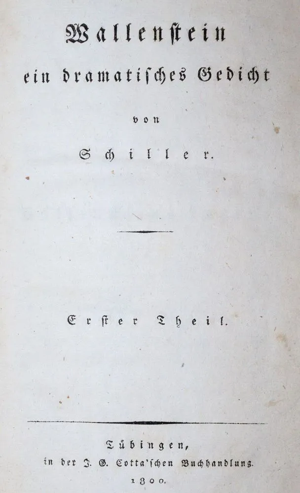Schiller,F.v. – Wallenstein, ein dramatisches Gedicht