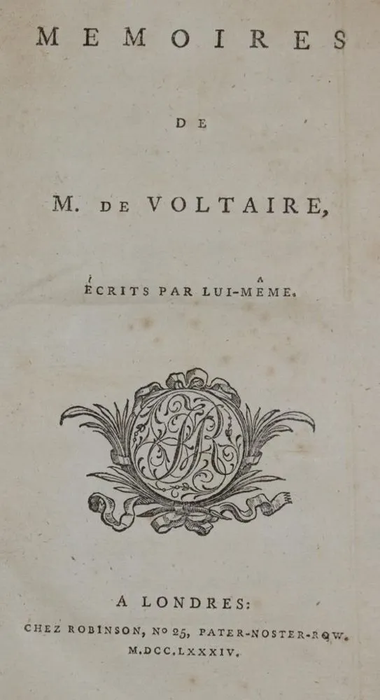 Voltaire, F.M.A. de – Memoires