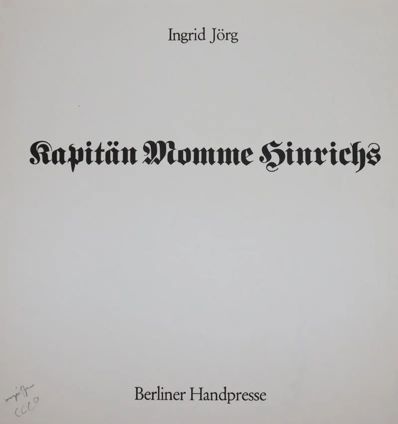 Jörg,I. – Kapitän Momme Hinrichs