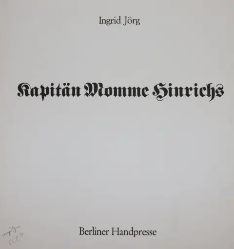 Jörg, I. – Capitaine Momme Hinrichs