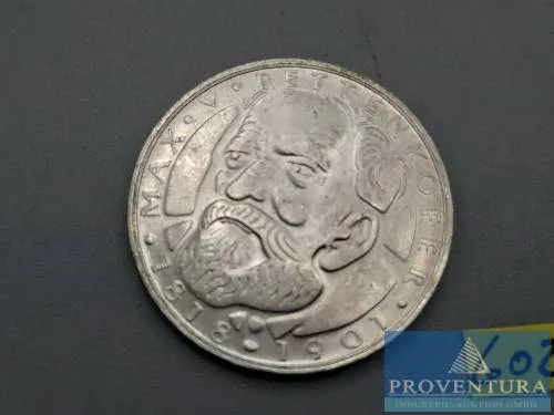 Srebrna moneta Republika Federalna Niemiec 5 DM Max Pettenkofer 1968 vz srebro .625 11,2 gr waga brutto