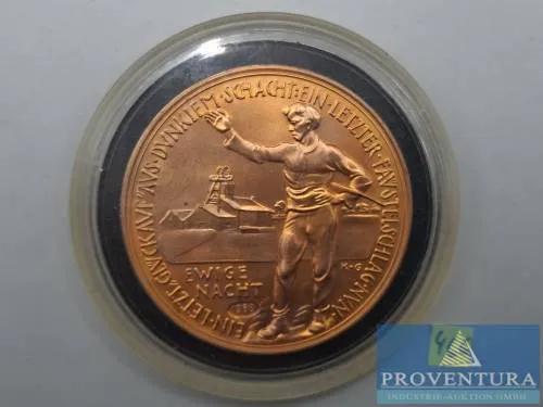 Bronze medal Preussag mining history approx. 42 gr 47.8 mm