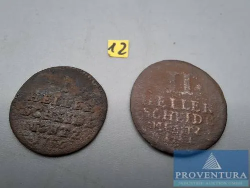 Circulation coins Hesse-Kassel I and II Heller