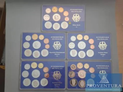 Sada mincí SRN 1992 ADFGJ pp 64,40 DM